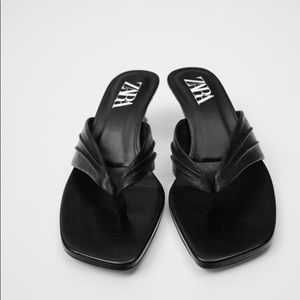 Zara gathered leather sandals